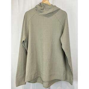GOLDWIN WF Light Long Sleeve Hoodie Waffle Thermal Pullover Top Green Size 5 XL